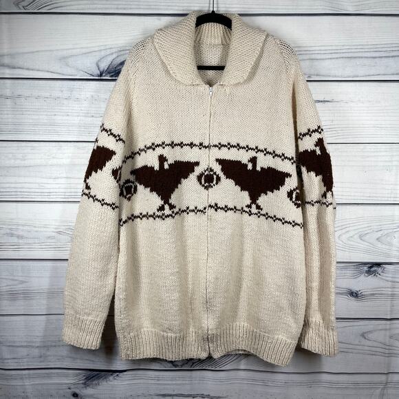 Vintage Americana Eagle Zip Up Cardigan Size XL - Picture 8 of 8